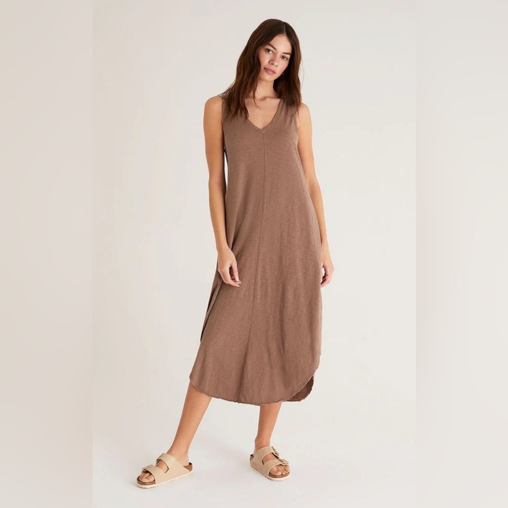 Z SUPPLY | COTTON REVERIE SLUB MIDI MAXI SLEEVELESS HIPPIE BOHO BOUTIQUE DRESS